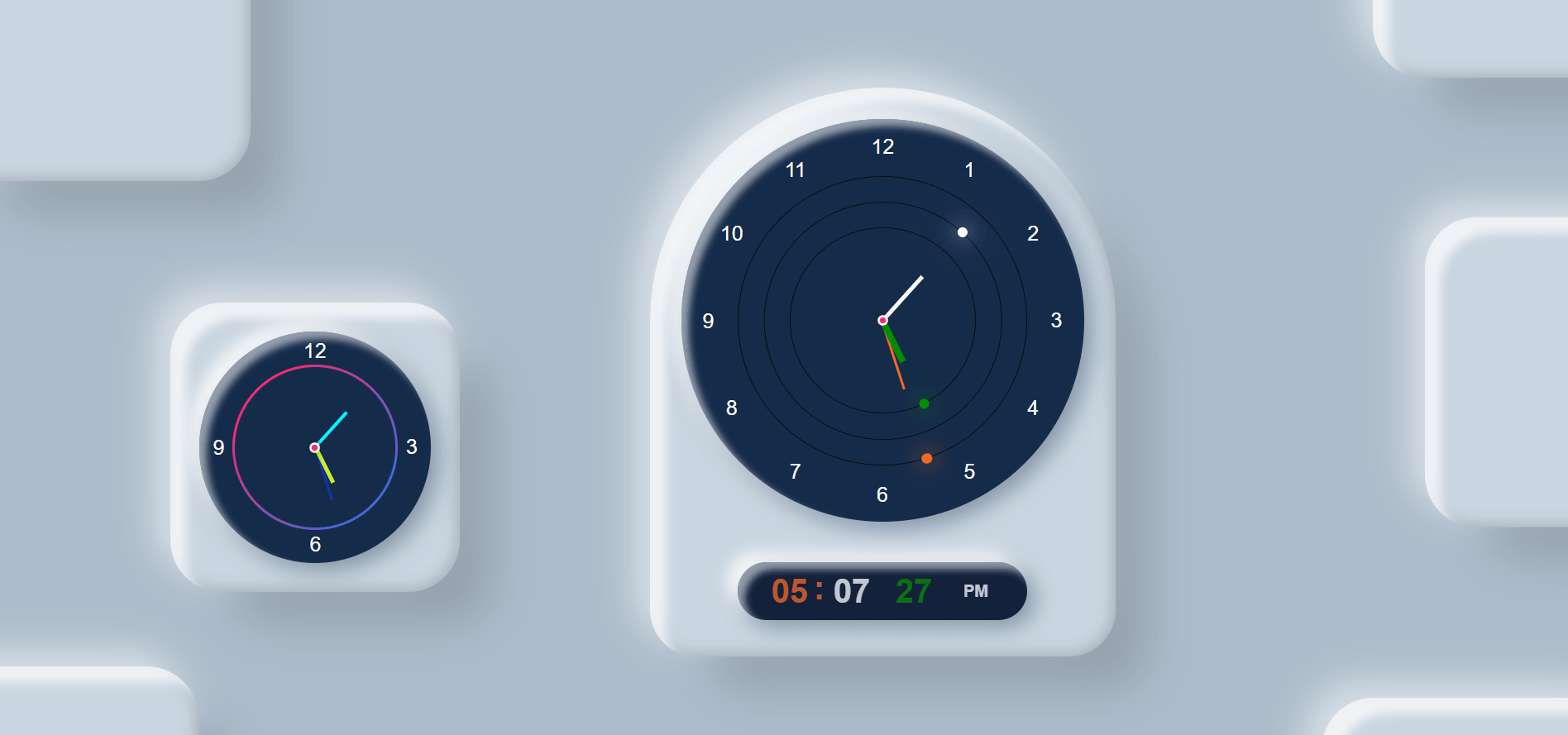 Duel Web clock